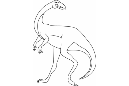 Coloriage Gallimimus – 10doigts.fr